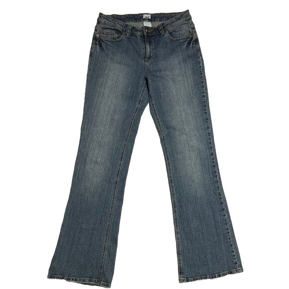 Vintage CACHE Jeans Women's 8 Blue Boot Cut Studded Pockets Stretch Denim - Picture 1 of 13